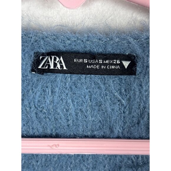 Zara Fluffy Open Front Cardigan Sweater Eur S / Usa S / Mex 26 Made In China - Picture 3 of 9